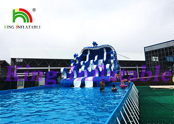 Giant Outdoor Inflatable Water Parks With Slide And above ground swimming pool