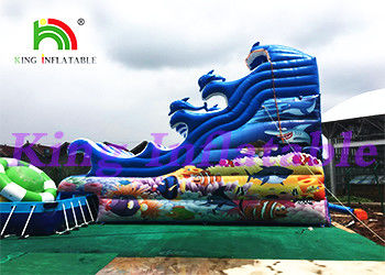 Giant Outdoor Inflatable Water Parks With Slide And above ground swimming pool