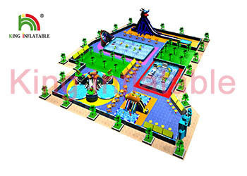 Digital Printing Blow Up Water Park Plato PVC Tarpaulin With 0.65mm - 0.9mm  UV Resistant