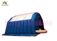 Blue Inflatable Medical Tent With Water - Proof White Roof Double Stitching
