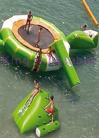 Outdoor Waterproof Plato PVC Inflatable Water Toy CE Customized Trampoline With Slide