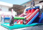 Giant Colorful Super Man Inflatable Dry Slide OEM 0.55mm PVC Tarpaulin For Outdoor