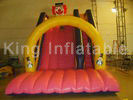 Pink / Yellow Inflatable Dry Slide CE Blower Attached Funny Clown For  Kids