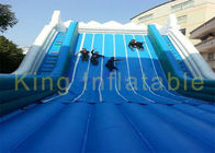 12 X 8m Blue Yellow Water Slide Games Commercial Double Stitching