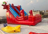 Red Spider Man Big Inflatable Dry Slide Bounce House With PVC Tarpaulin