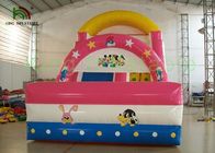 PVC Tarpaulin Kid Theme Inflatable Dry Slide With Bounce House For Amusement Park