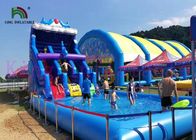 Multitheme Tarpaulin Inflatable Water Parks / Blow Up Water Toys