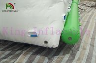 0.9mm PVC Tarpaulin White / Green Inflatable Water Toy  Giant Iceberg For Water Park