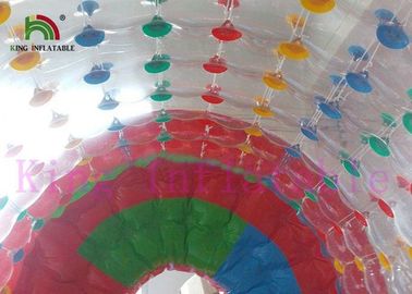 Colorful Blow Up Water Toy / Roller With PVC / TPU 2.8m Long x 2.4m Diameter