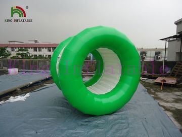 Green / White PVC Tarpaulin  Inflatable Water ball Rolling Toy For Water Park