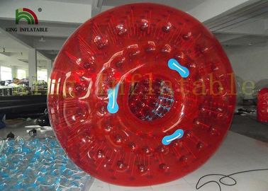 1.0mm PVC / TPU  Big Blow Up Water Walking Toy , 2.8m Long * 2.4 Dia Red Roller