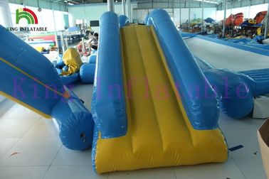Commercial 0.9mm PVC Tarpaulin Inflatable Big Air Slide For Water Park