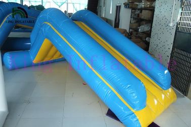 Commercial 0.9mm PVC Tarpaulin Inflatable Big Air Slide For Water Park