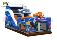 Digital Print Vivid Ocean Park Theme PVC Inflatable Dry Slide With CE Approved Blower