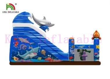 Digital Print Vivid Ocean Park Theme PVC Inflatable Dry Slide With CE Approved Blower