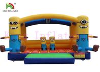 Durable PVC Mimion Inflatable Jumping Castle With Roof For Outdoor Playground