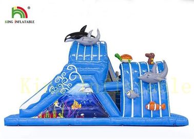 Colorful Sea World Kids Indoor Toys Inflatable Obstacle Course with Fire Retardant PVC Materials