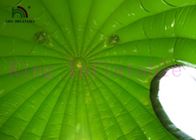 Green Jungle Disco Theme Blow Up Bouncy Castle With Slide Amazing Printing For Kids