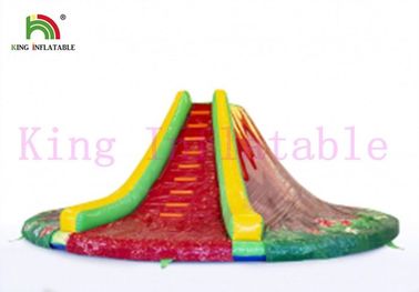 Round Volcano PVC Inflatable Dry Slide / Blow Up Slide For Rental Business