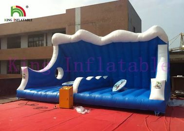 Simulated Surfing Inflatable Sports Games 0.55mm PVC Sea Blue / White Inflatable Toy