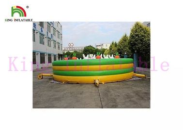 PVC Tarpaulin Colorful Commercial Bounce Houses Rabbits / Carrots Jumping Playground