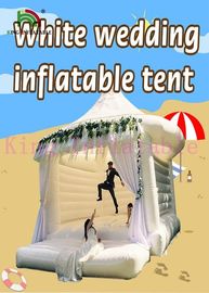 0.4mm PVC / Oxford Fabric White Inflatable Wedding Tent / Inflatable Outdoor Tent With CE Blower