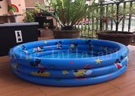 Triple Tubes Round Kids Inflatable Swimming Pools PVC Tarpaulin Cute Cartoon