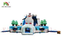 Custom Ice And Snow World Inflatable Dry Slide With Bouncy Course Waterproof