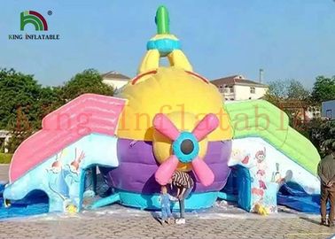 Submarine Inflatable Water Slide Colorful Digital Printing For Kids