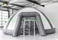 White Grey Dome Spider Inflatable Event Tent By Waterproof PVC Tarpaulin