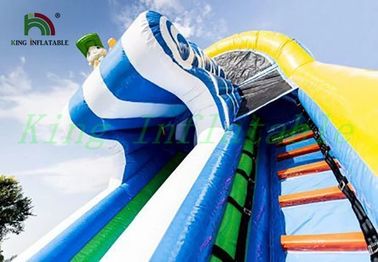 Tropical Inflatable Dry Slide , Surfing Happy Boy PVC Slide For Kids