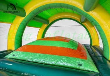 Colorful Wild Animal Inflatable Bouncy Tent Kids PVC Bouncer With Small Hill