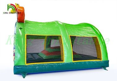 Colorful Wild Animal Inflatable Bouncy Tent Kids PVC Bouncer With Small Hill