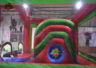 Red Green Pirate PVC Blow Up Bouncy Castle With Durable Obstacles Waterproof House