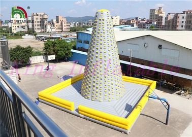 Commercial Outside Inflatable Sports Games  , Yellow  Inflatable Climbing Wall