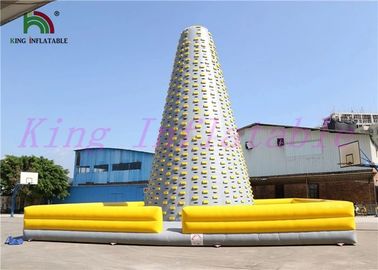 Commercial Outside Inflatable Sports Games  , Yellow  Inflatable Climbing Wall
