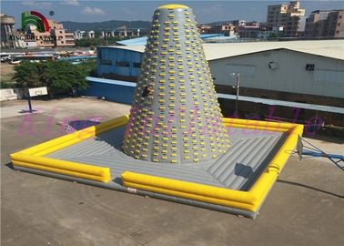 Commercial Outside Inflatable Sports Games  , Yellow  Inflatable Climbing Wall