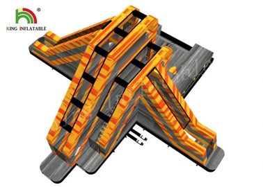 Safe Anti - Tear  Blow Up Diving Platform With Slides Unique Combo Sport Games