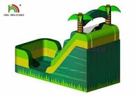 Green Amusement Park Commercial Grade Inflatable Adult Dry Slide Custom Logo