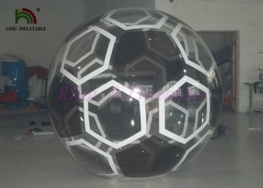 Soccer Type Inflatable Walk On Water Ball , Black Kids Water Sports Games