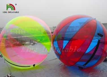 Durable 1.0mm PVC Inflatable Water Ball Large Transparent Multicolored Strips