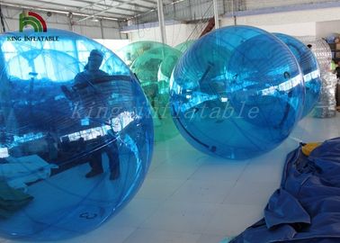 Blue 1.0 mm PVC Or TPU Water Walking ball /Water Ball With CE Approved Air Pump