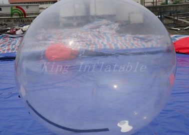 1.0 mm Transparent PVC / TPU Inflatable Walk On Water Ball EN71 Standard