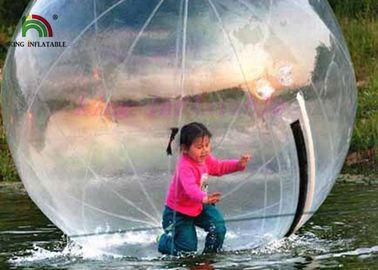 Transparent Family Amusement Inflatable Walk On Water Ball 1.0mm PVC / PTU Ball