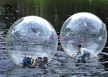 Transparent Family Amusement Inflatable Walk On Water Ball 1.0mm PVC / PTU Ball