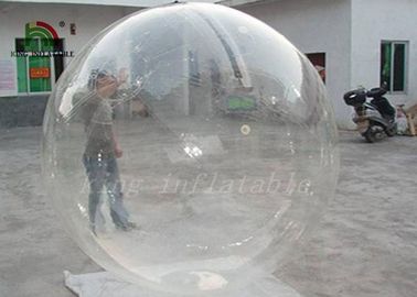 Clear Transparent PVC 2m Dia Inflatable Aqua Ball / Water Ball With YKK Zipper
