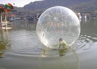 Clear Transparent PVC 2m Dia Inflatable Aqua Ball / Water Ball With YKK Zipper
