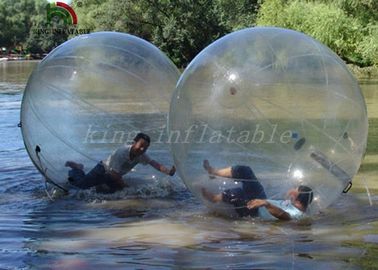 Clear Transparent PVC 2m Dia Inflatable Aqua Ball / Water Ball With YKK Zipper