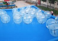 Clear Transparent PVC 2m Dia Inflatable Aqua Ball / Water Ball With YKK Zipper