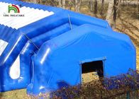 Durable PVC Outdoor Giant Inflatable Event Tent White / Blue Color